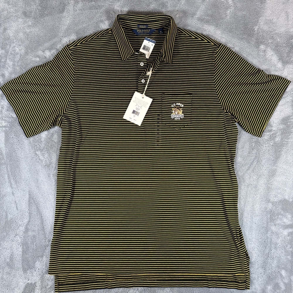 Ralph Lauren Polo Golf Pima Shirt Vintage Lisle Mens XL US Open Oakmont 2016 New